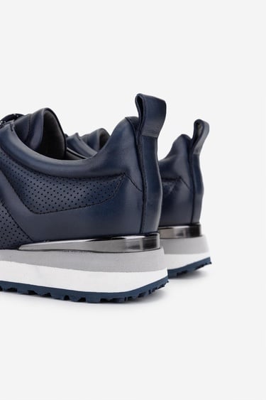  Valmenti Erkek Hakiki Deri Lacivert Sneakers & Spor Ayakkabı