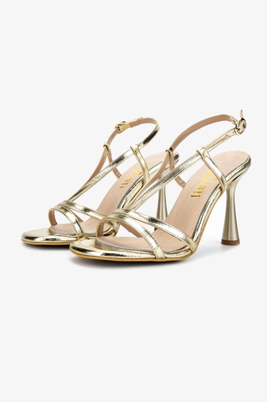  Valmenti Kadın Dore Topuklu Ayakkabı