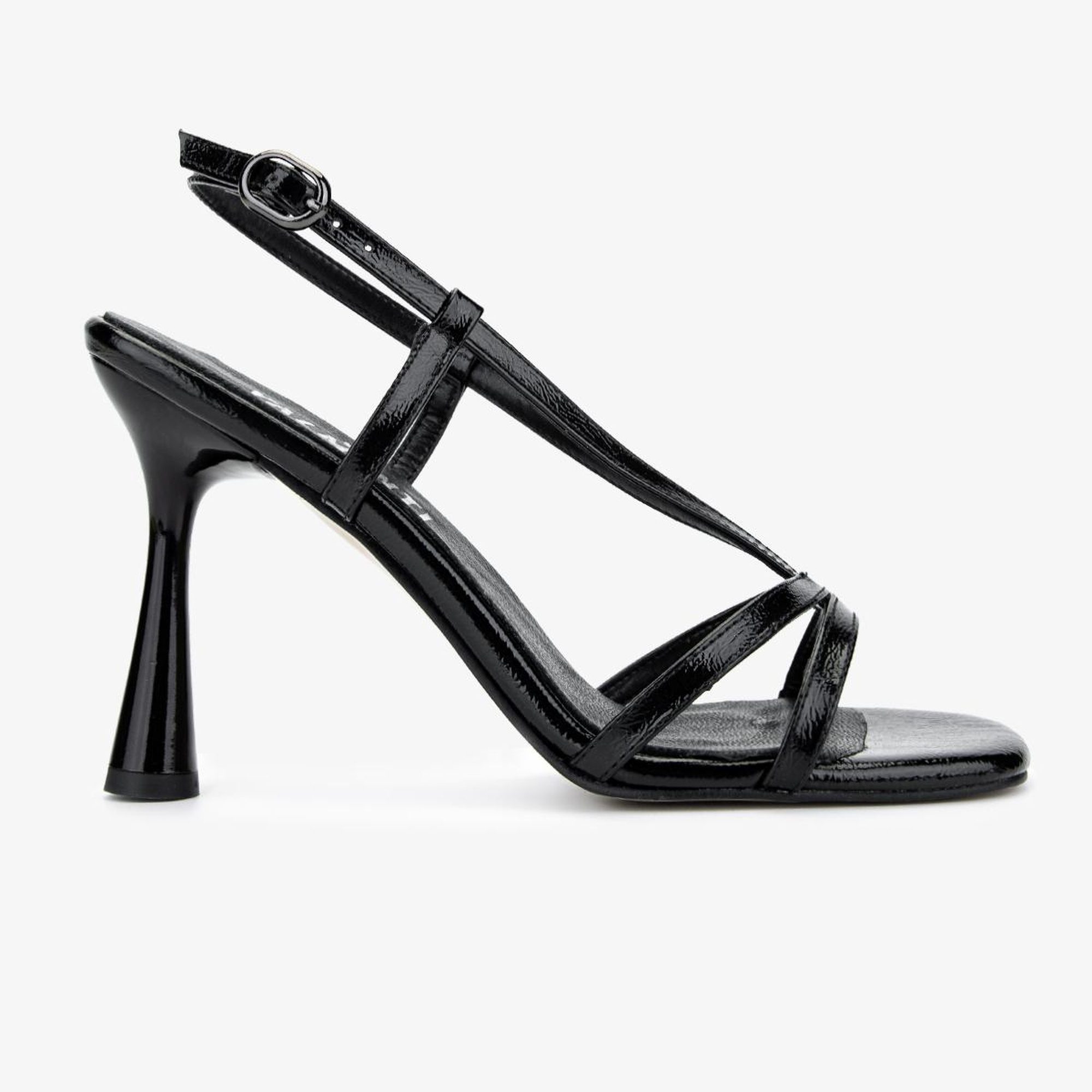 Valmenti Kadın Siyah Rugan Topuklu Ayakkabı