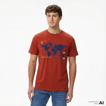  Trespass Chera Casual Erkek Kırmızı Günlük T-Shirt