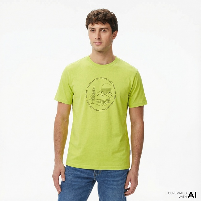  Trespass Glentrees Erkek Yeşil Günlük T-Shirt