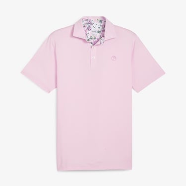  Puma X Arnold Palmer Floral Erkek Pembe Golf Polo T-Shirt