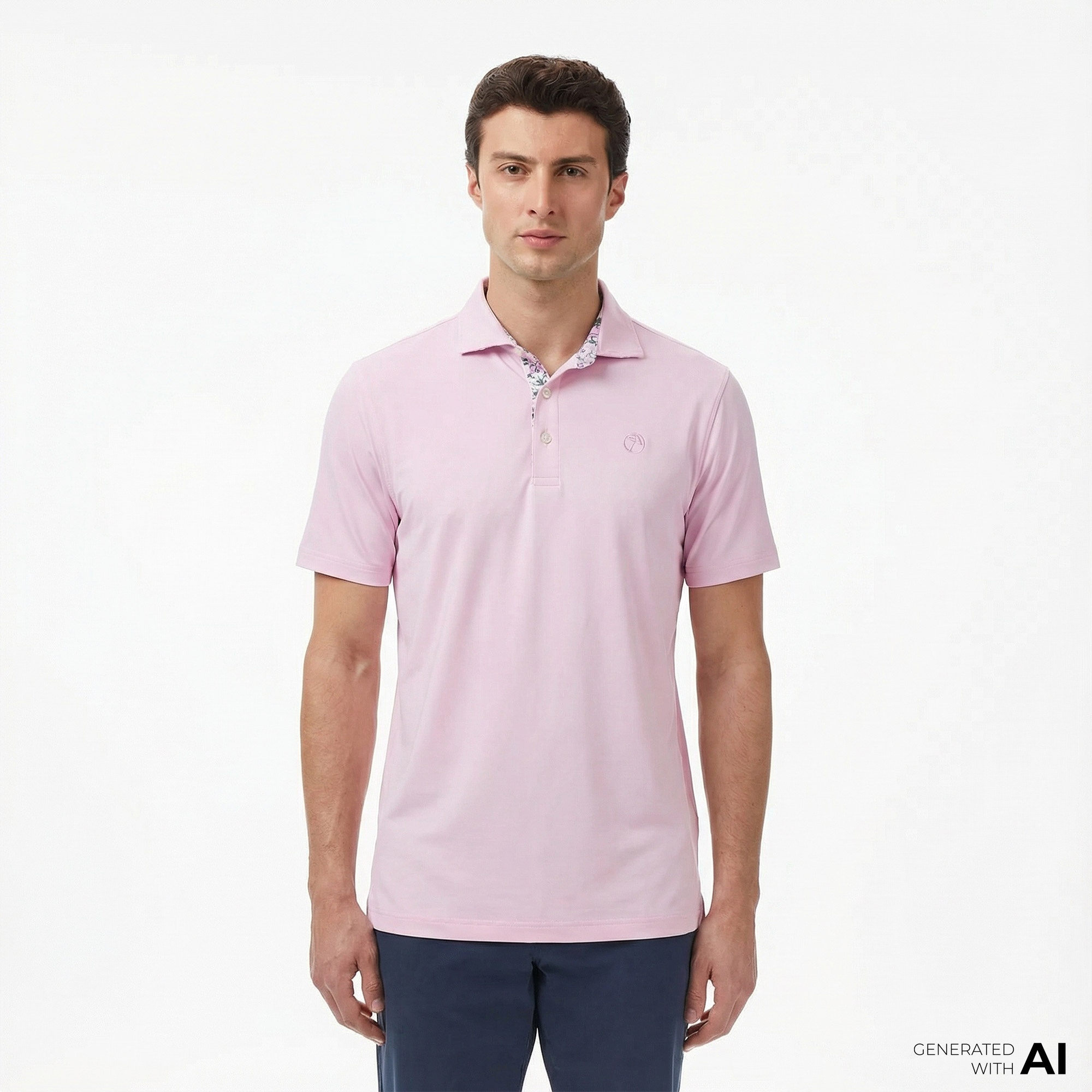 Puma X Arnold Palmer Floral Erkek Pembe Golf Polo T-Shirt