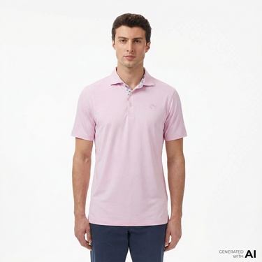  Puma X Arnold Palmer Floral Erkek Pembe Golf Polo T-Shirt