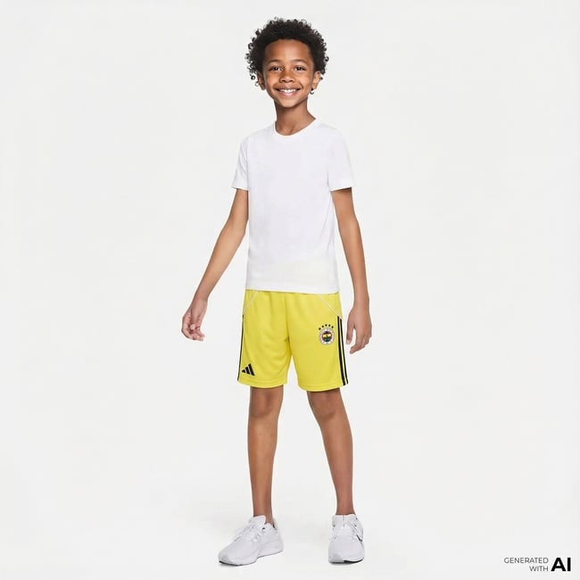  adidas Fenerbahçe 25-26 Çocuk Sarı Futbol Deplasman Şortu