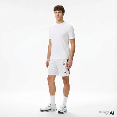  Puma Galatasaray S.K. 25-26 Erkek Beyaz Futbol Şortu