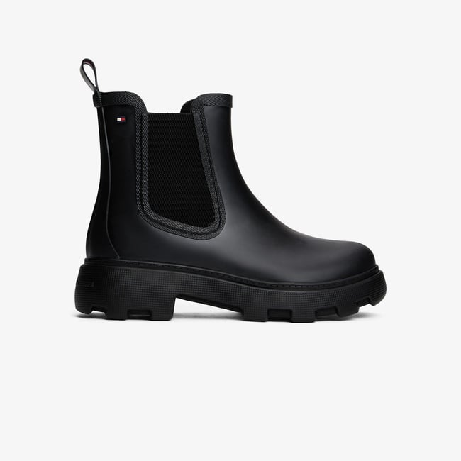  Tommy Hilfiger Flag Ankle Warm Lining Kadın Siyah Bot