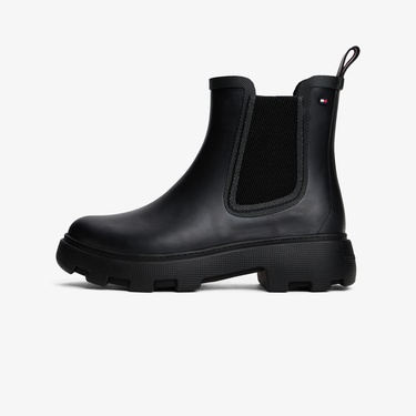  Tommy Hilfiger Flag Ankle Warm Lining Kadın Siyah Bot