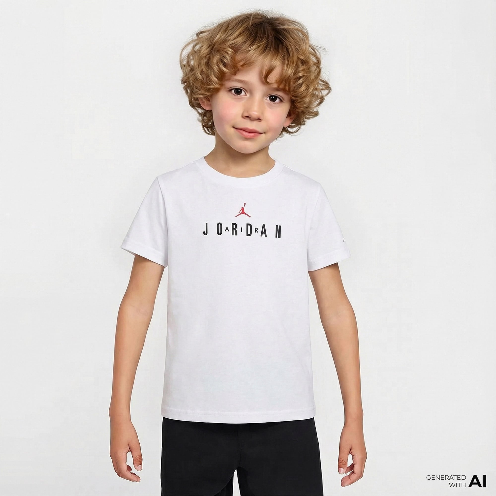 Jordan Wordmark Çocuk Beyaz T-Shirt