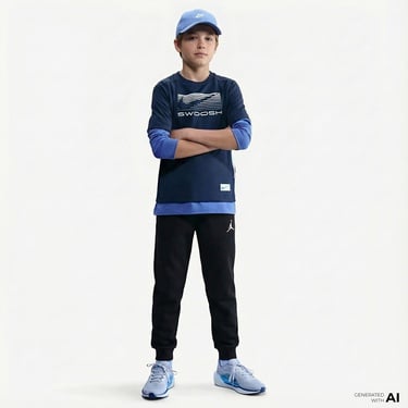  Jordan Brooklyn Çocuk Siyah Eşofman Altı