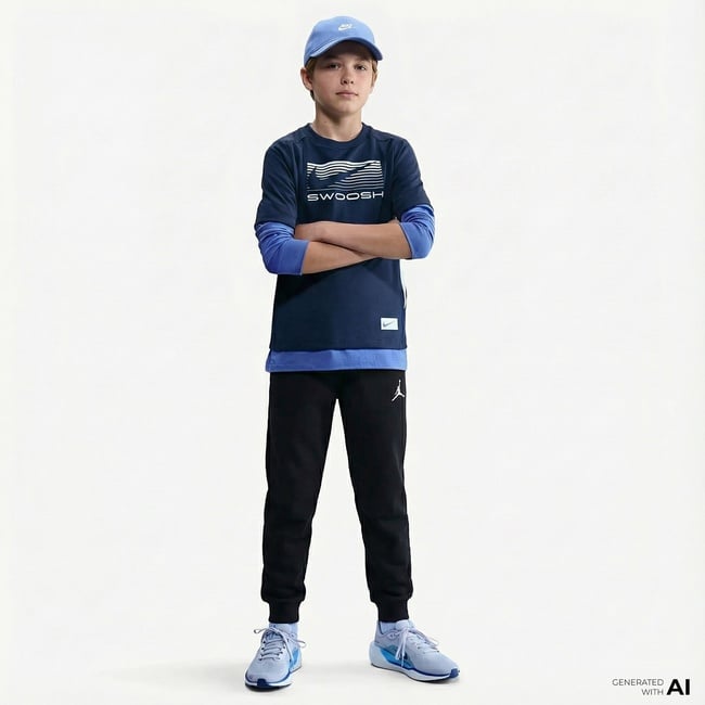  Jordan Brooklyn Çocuk Siyah Eşofman Altı