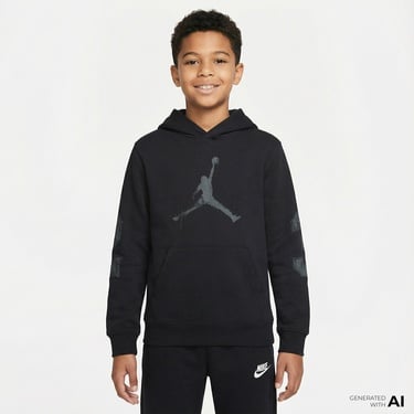  Jordan Mvp Çocuk Siyah Kapüşonlu Sweatshirt