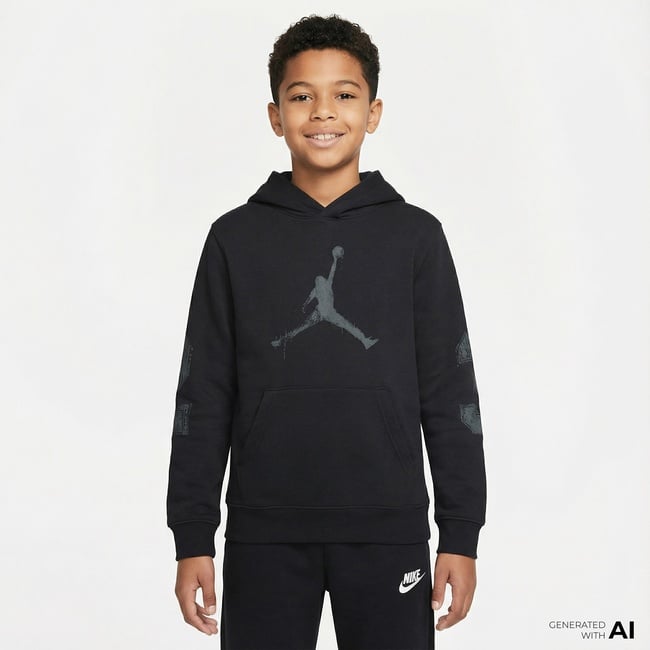  Jordan Mvp Çocuk Siyah Kapüşonlu Sweatshirt
