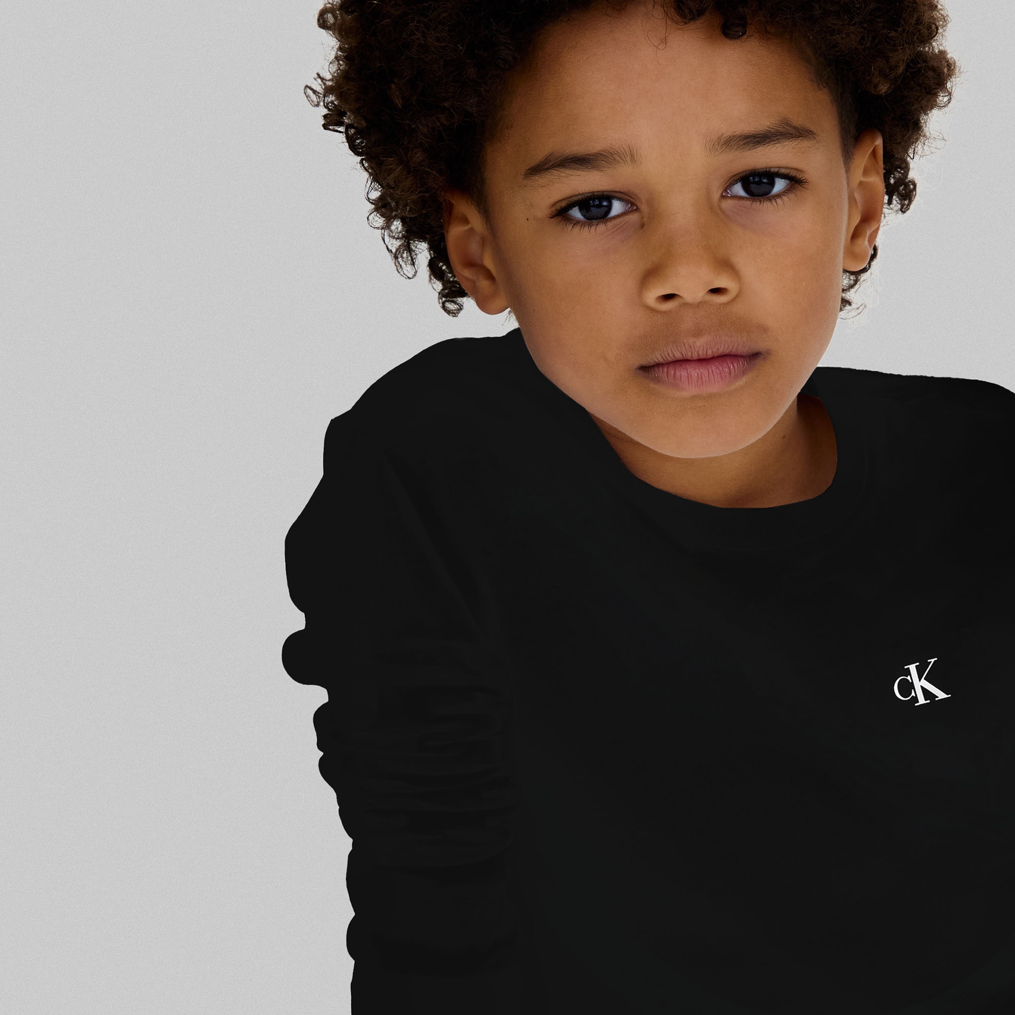 Calvin Klein 2'li Uzun Kollu Çocuk Siyah/Beyaz T-Shirt