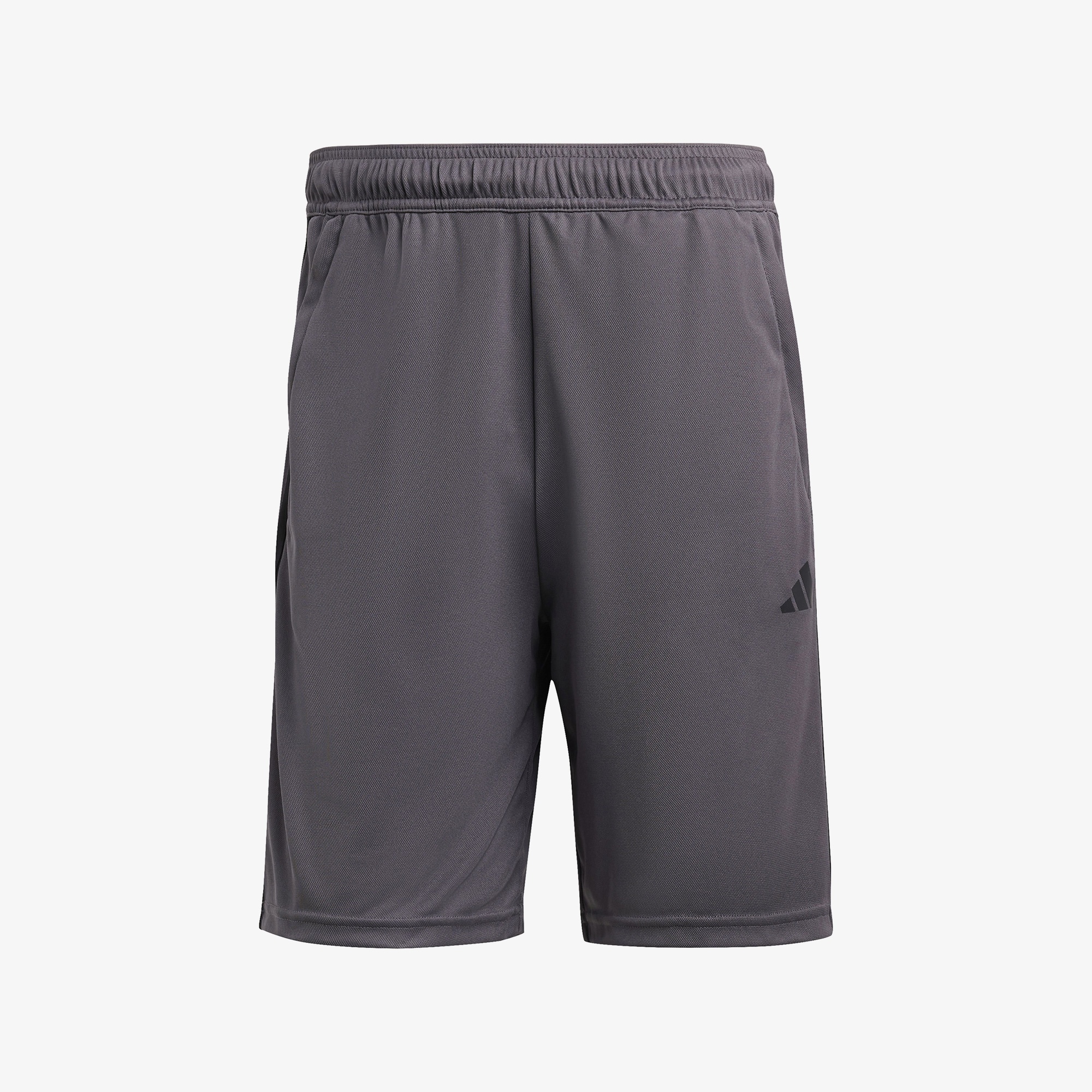 adidas Train Essentials Piqué 3 Stripes Training Erkek Gri Antrenman Şortu