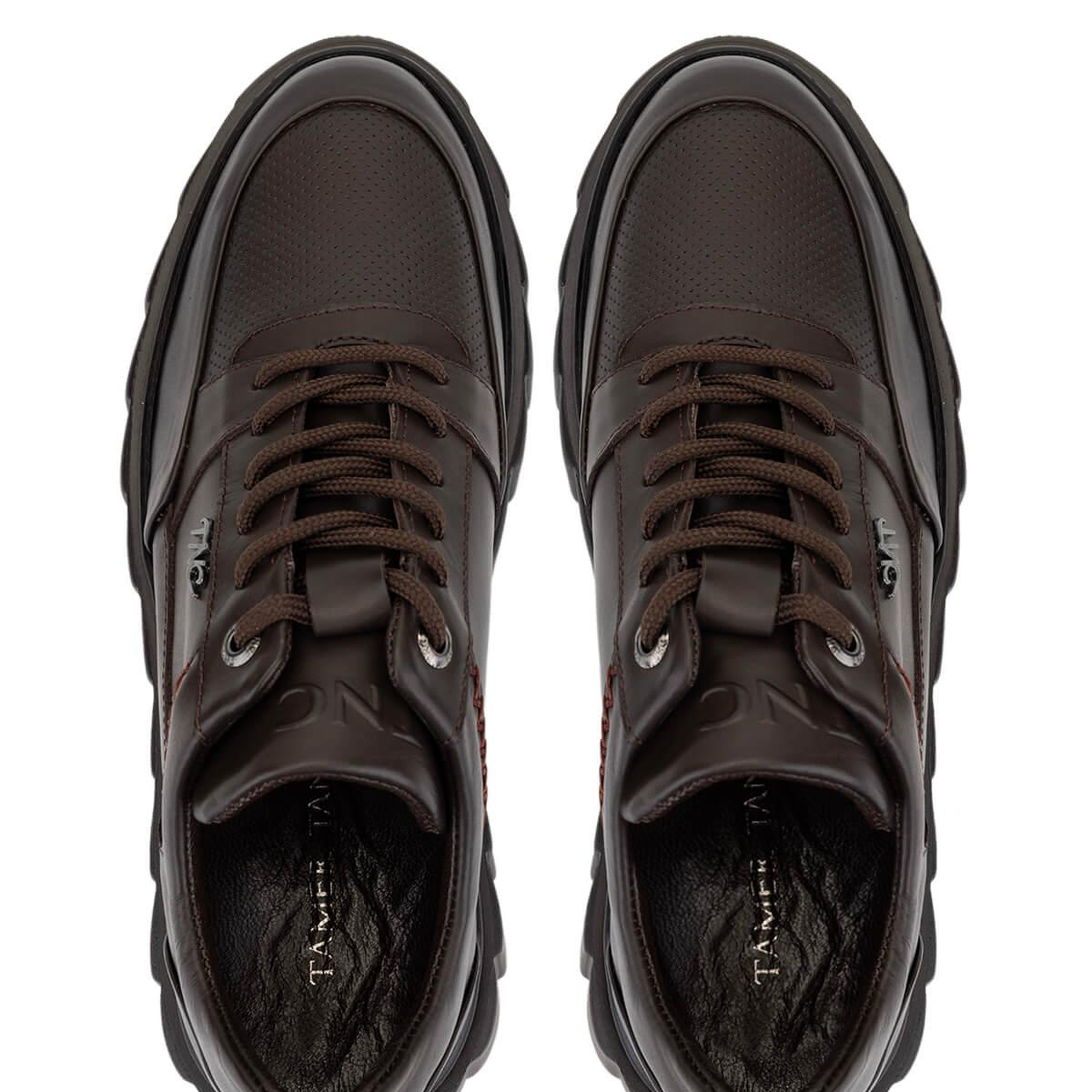Tamer Tanca Erkek Hakiki Deri Kahverengi Sneakers & Spor Ayakkabı