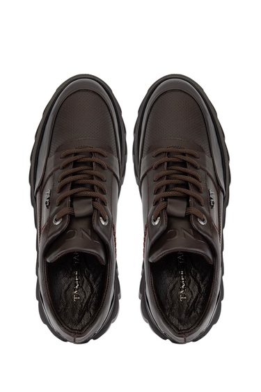  Tamer Tanca Erkek Hakiki Deri Kahverengi Sneakers & Spor Ayakkabı