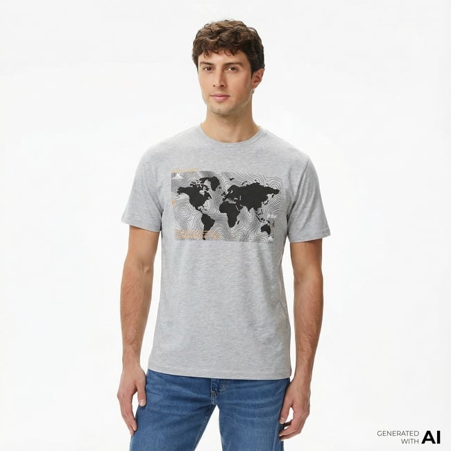  Trespass Chera Casual Erkek Gri Günlük T-Shirt