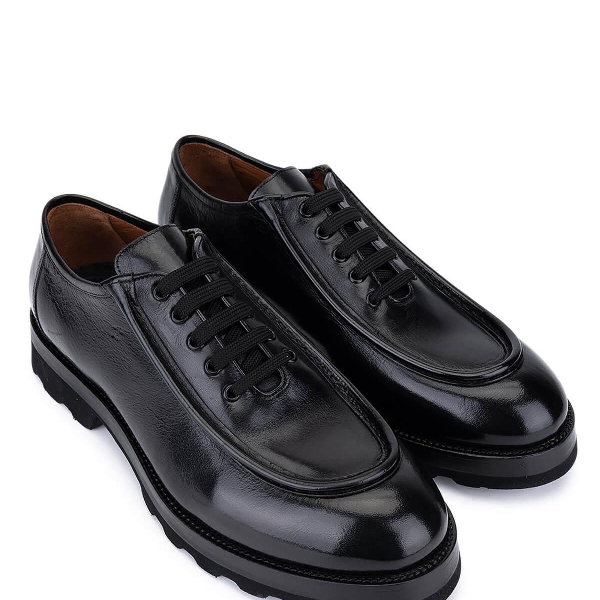 Tamer Tanca Erkek Hakiki Deri Siyah Casual Ayakkabı