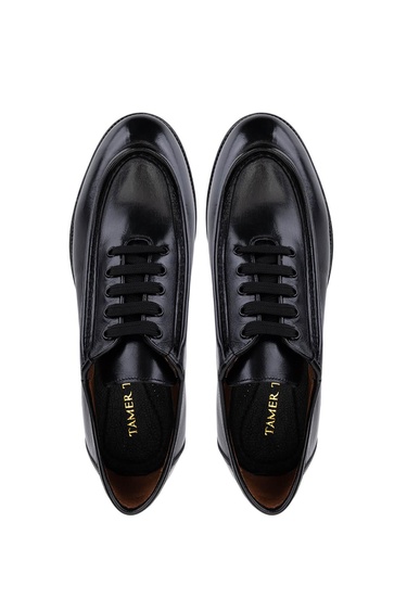  Tamer Tanca Erkek Hakiki Deri Siyah Casual Ayakkabı
