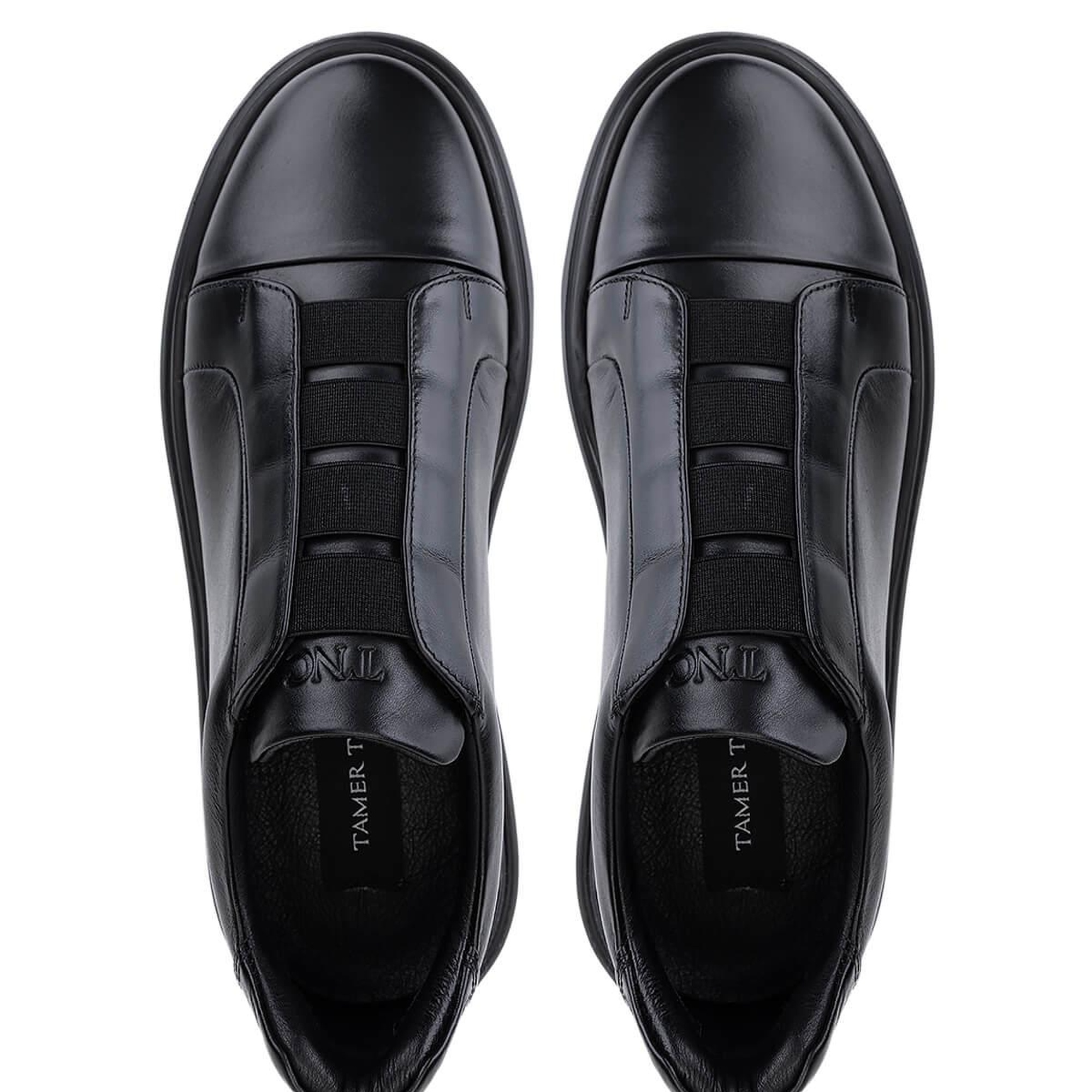 Tamer Tanca Erkek Hakiki Deri Siyah Sneakers & Spor Ayakkabı