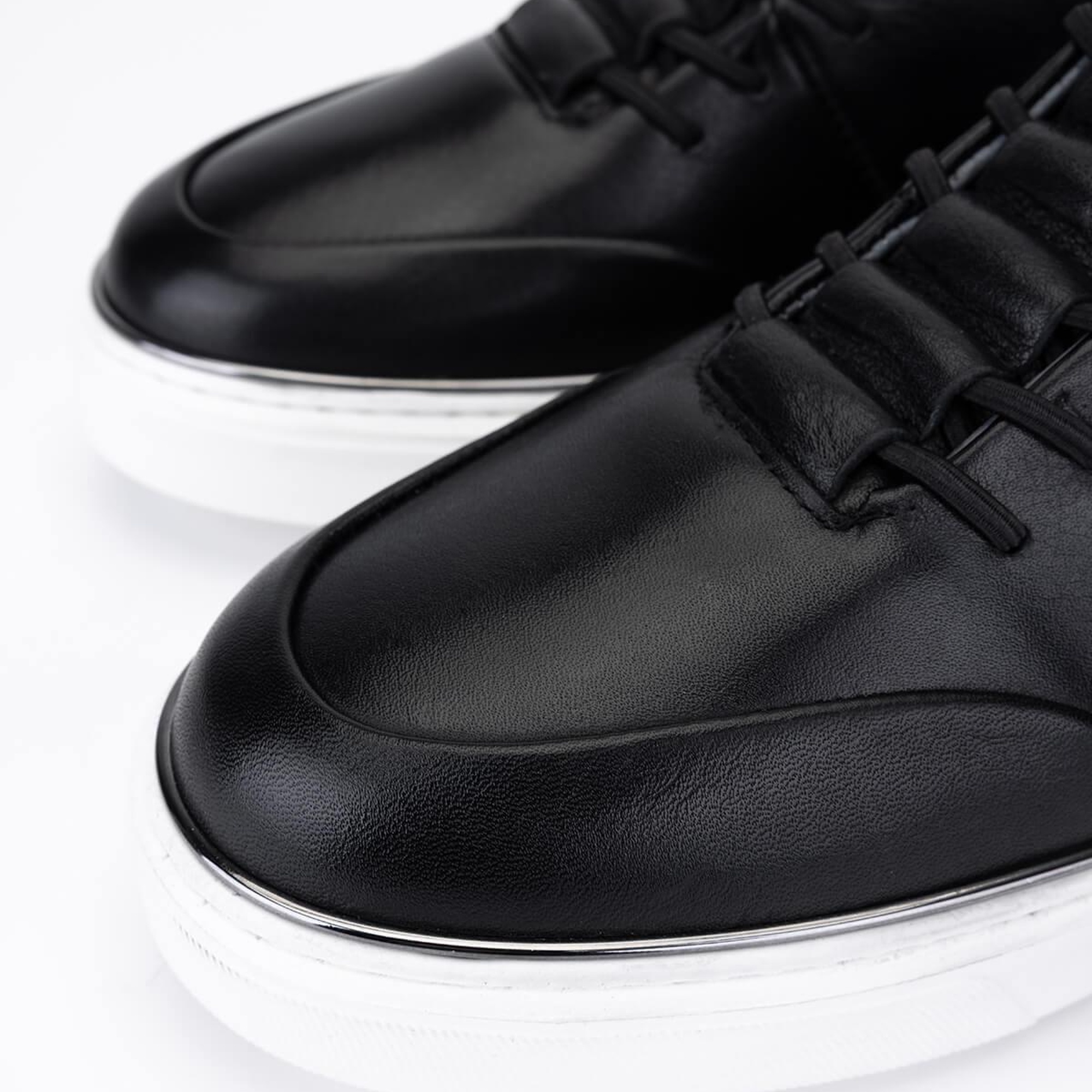 Tamer Tanca Erkek Hakiki Deri Siyah Sneakers & Spor Ayakkabı