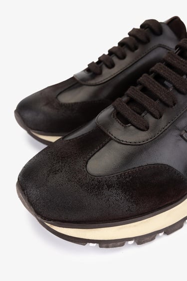  Valmenti Erkek Hakiki Deri Kahverengi Sneakers & Spor Ayakkabı