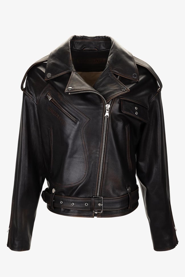  Valmenti Kadın Hakiki Deri Viski Eskitme Deri Mont