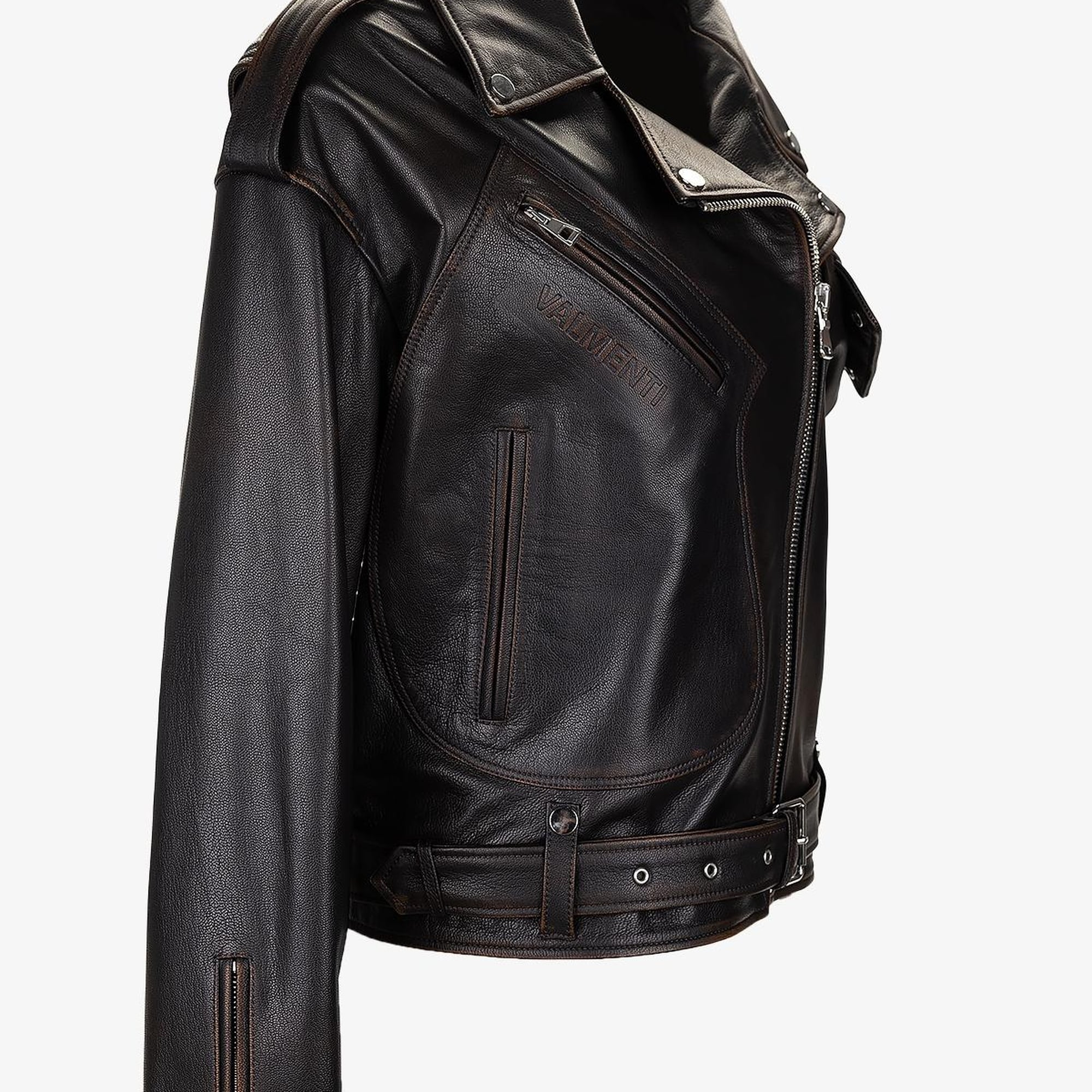 Valmenti Kadın Hakiki Deri Viski Eskitme Deri Mont