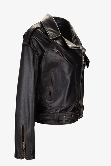  Valmenti Kadın Hakiki Deri Viski Eskitme Deri Mont