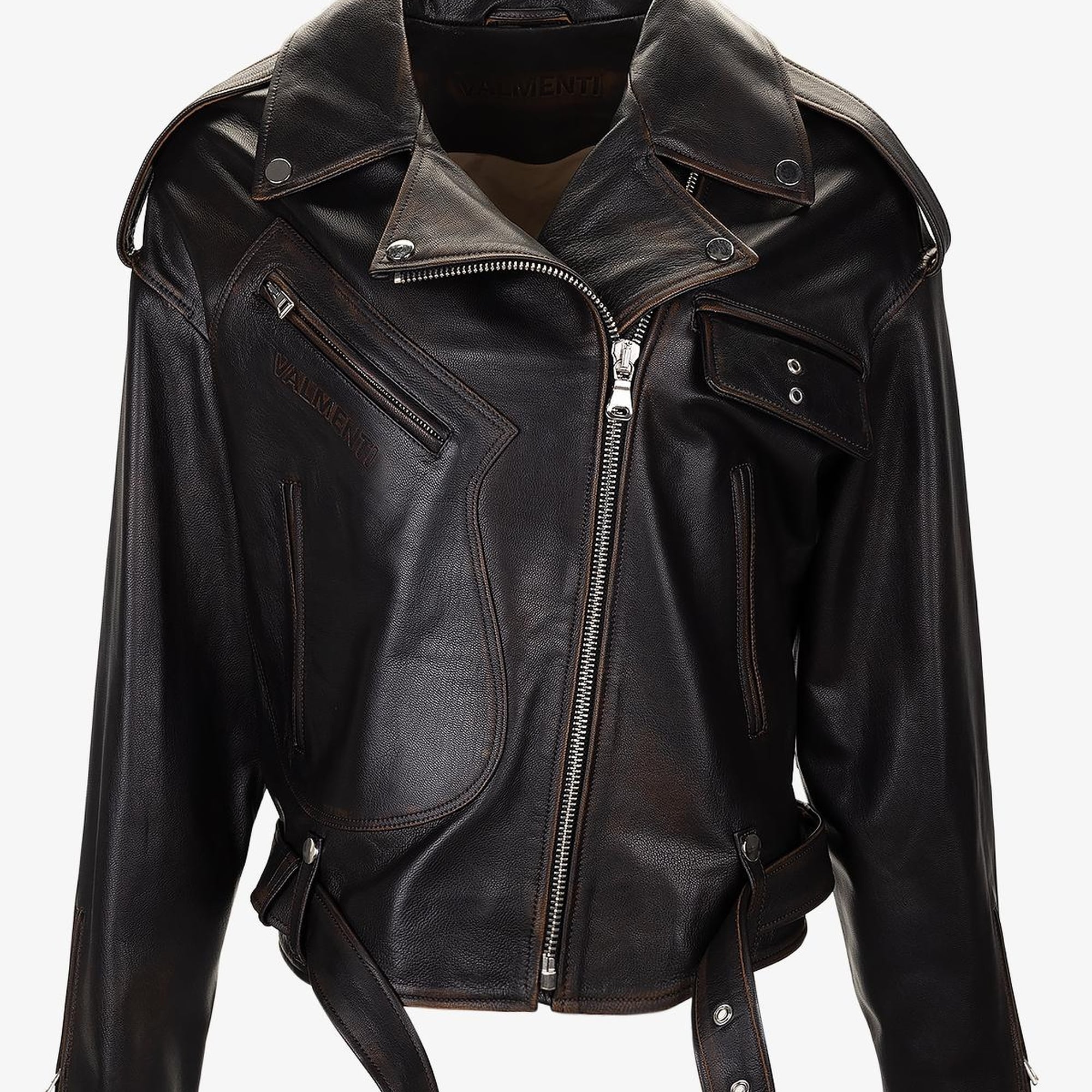 Valmenti Kadın Hakiki Deri Viski Eskitme Deri Mont