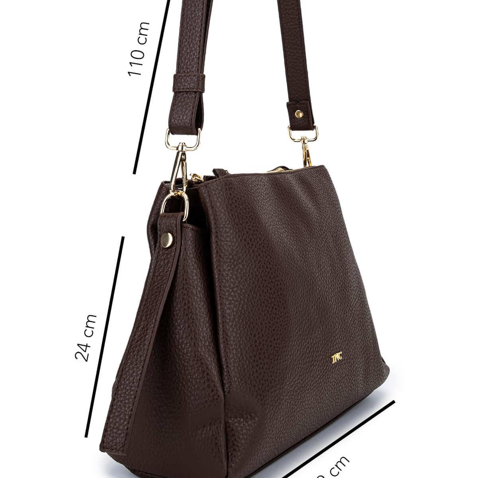 Tamer Tanca Kadın Suni Deri Kahverengi Kol Çantası