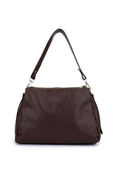  Tamer Tanca Kadın Suni Deri Kahverengi Kol Çantası