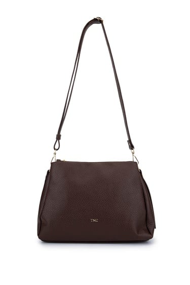  Tamer Tanca Kadın Suni Deri Kahverengi Kol Çantası