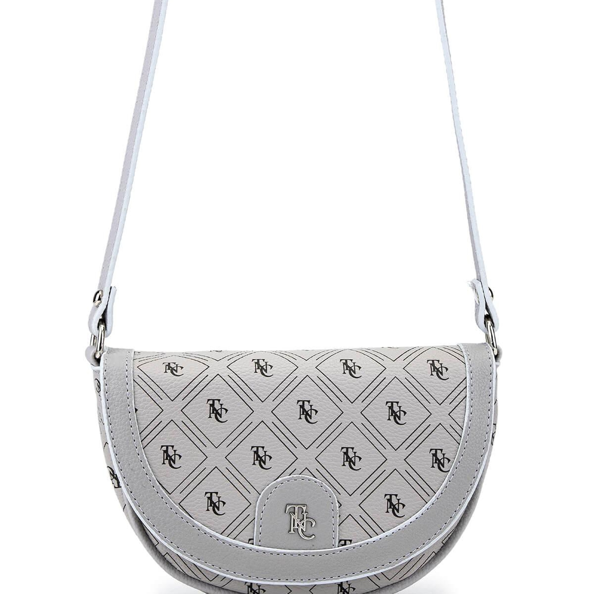 Tamer Tanca Kadın Suni Deri Gri Postacı Çanta