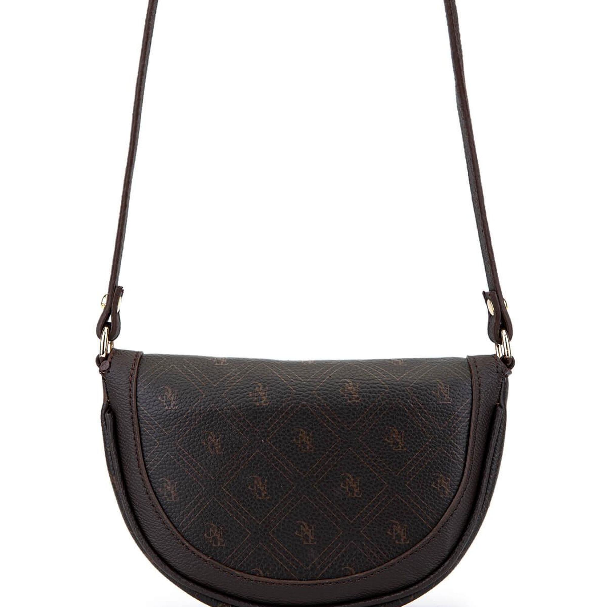 Tamer Tanca Kadın Suni Deri Kahverengi Desen Postacı Çanta