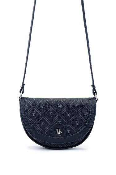  Tamer Tanca Kadın Suni Deri Lacivert Desen Postacı Çanta