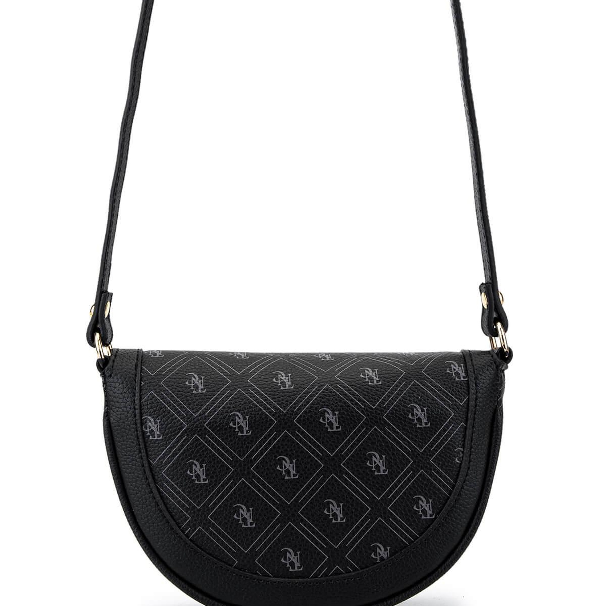 Tamer Tanca Kadın Suni Deri Siyah Desen Postacı Çanta