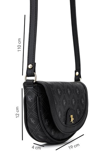  Tamer Tanca Kadın Suni Deri Siyah Desen Postacı Çanta