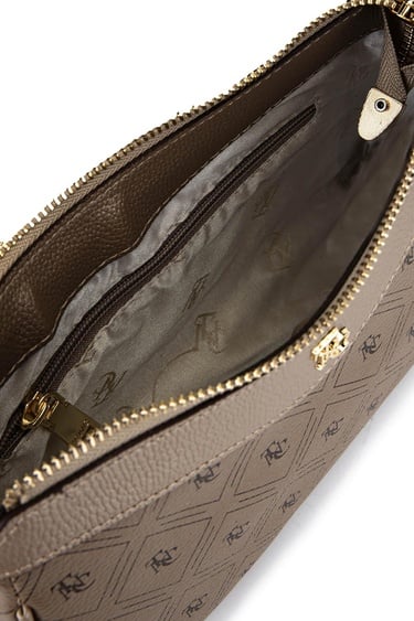  Tamer Tanca Kadın Suni Deri Altın Desen Postacı Çanta