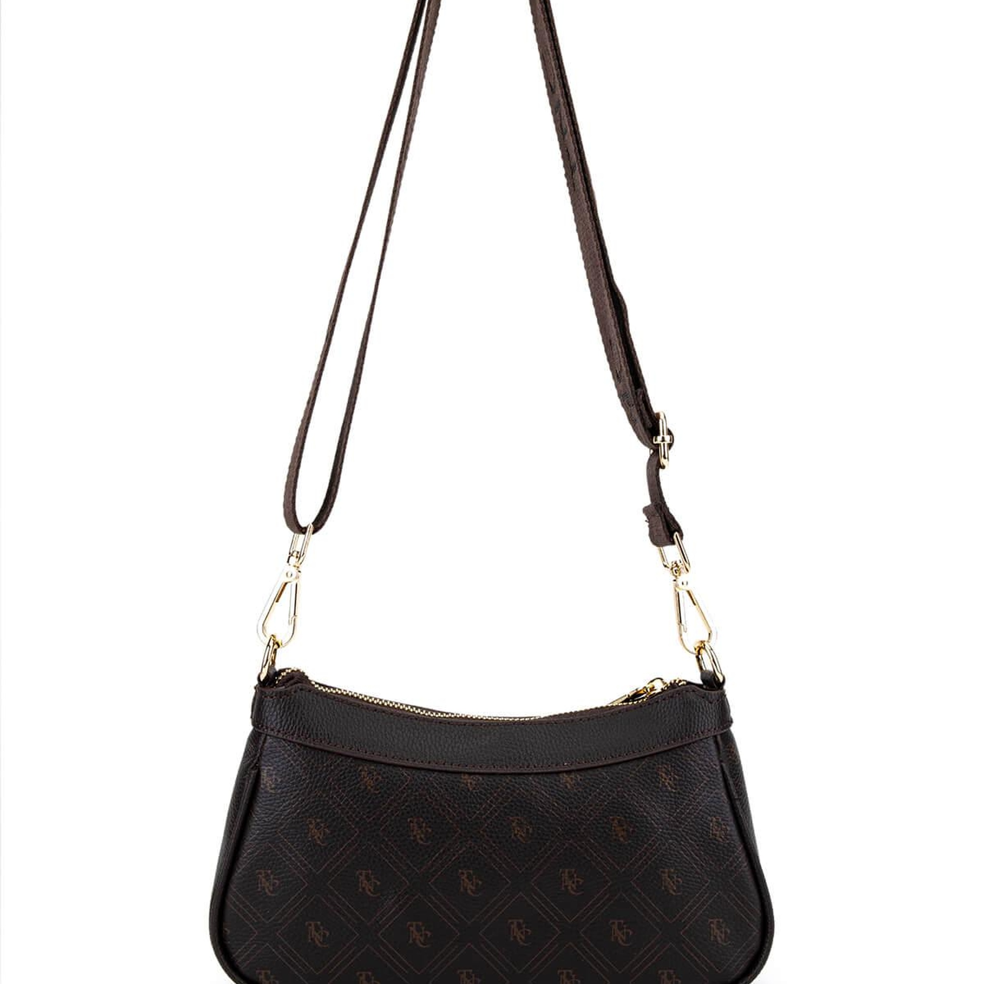 Tamer Tanca Kadın Suni Deri Kahverengi Desen Postacı Çanta