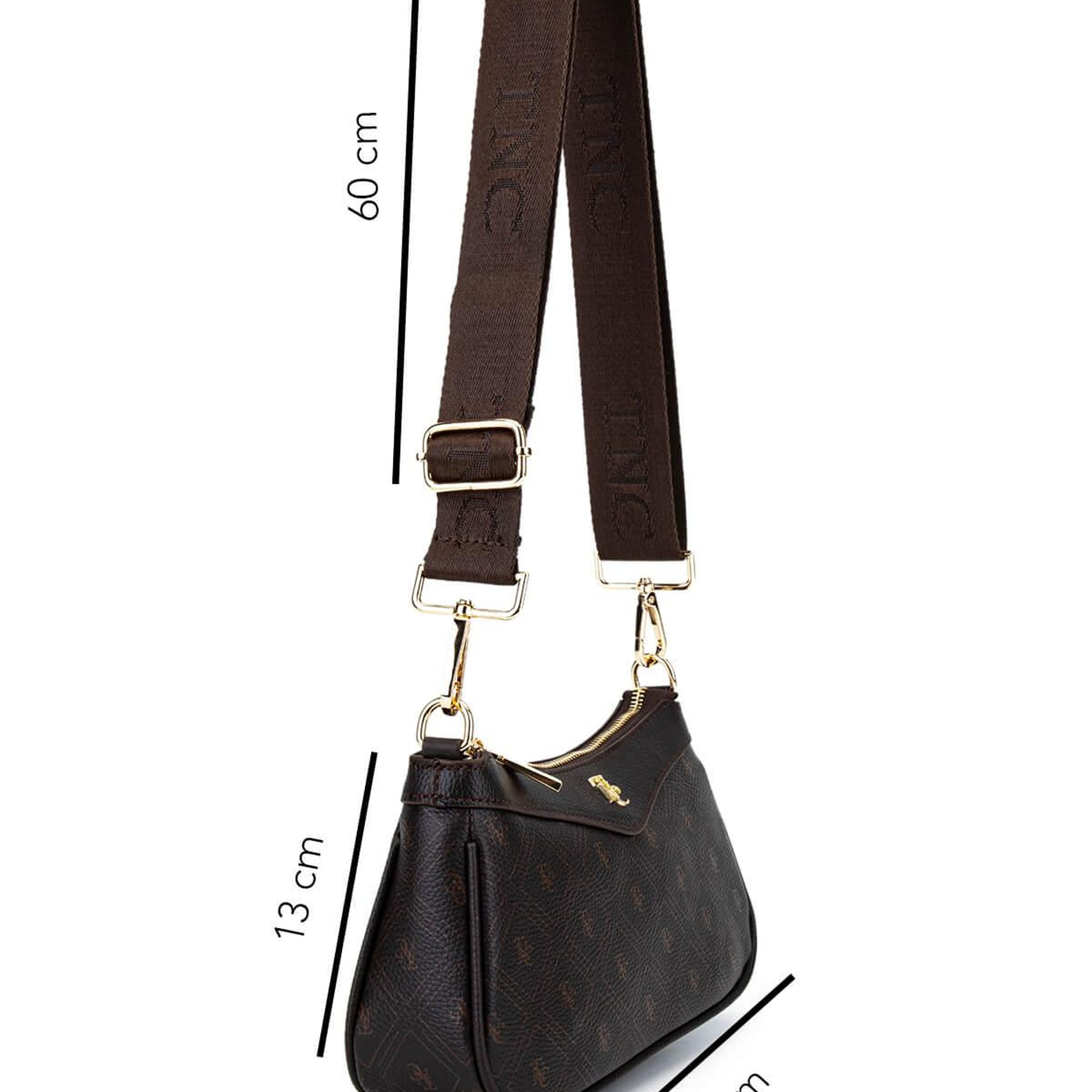 Tamer Tanca Kadın Suni Deri Kahverengi Desen Postacı Çanta