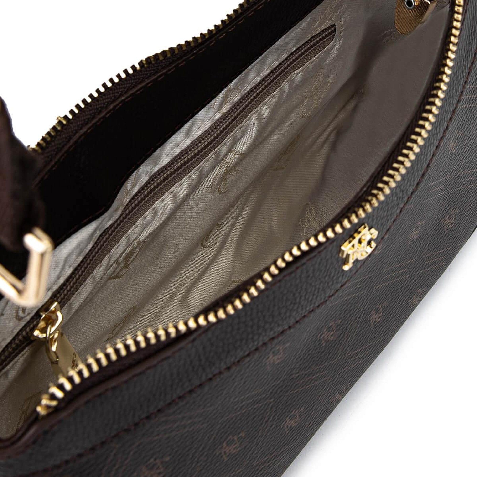 Tamer Tanca Kadın Suni Deri Kahverengi Desen Postacı Çanta