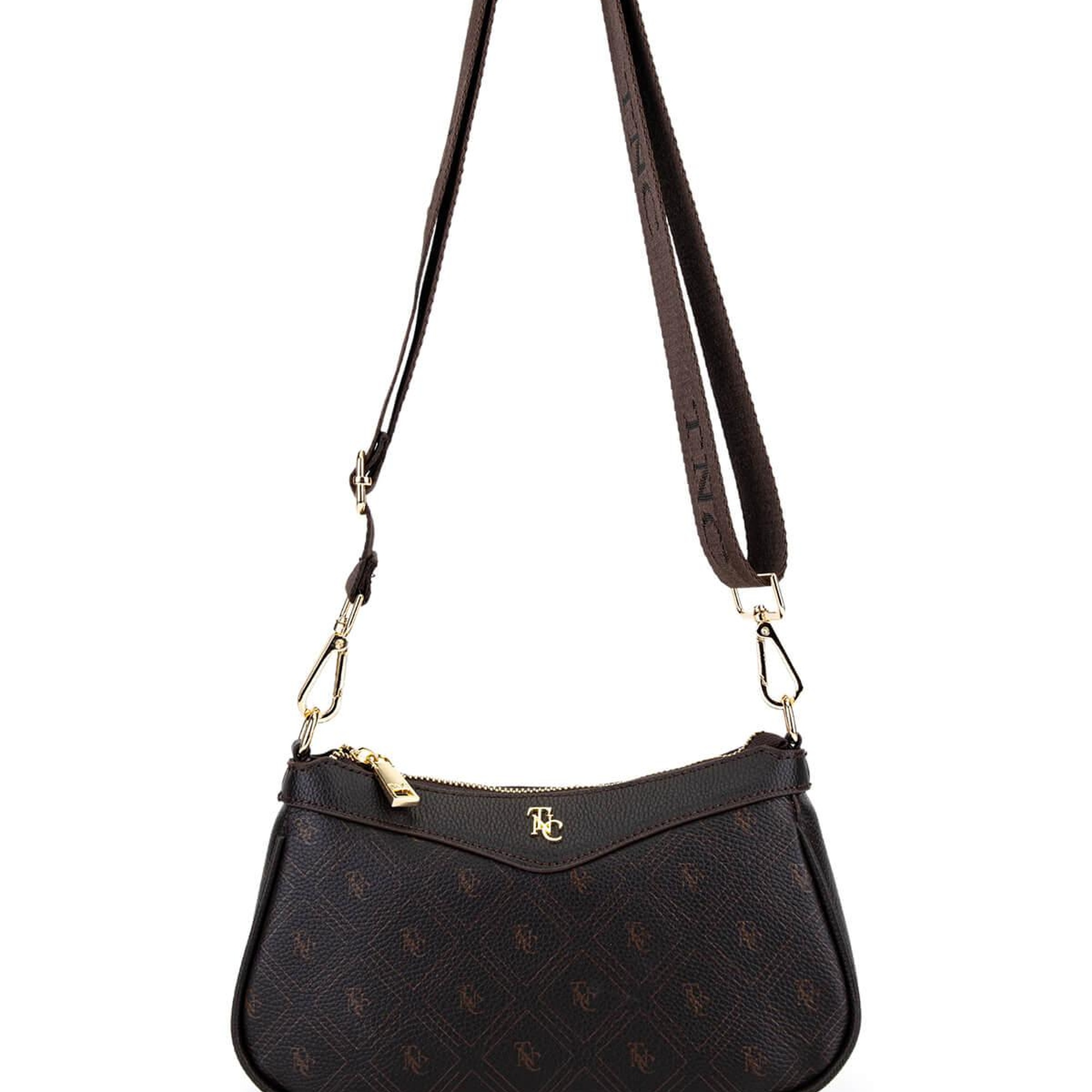 Tamer Tanca Kadın Suni Deri Kahverengi Desen Postacı Çanta