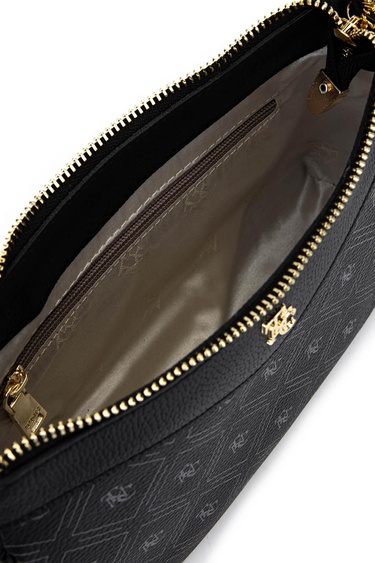  Tamer Tanca Kadın Suni Deri Siyah Desen Postacı Çanta