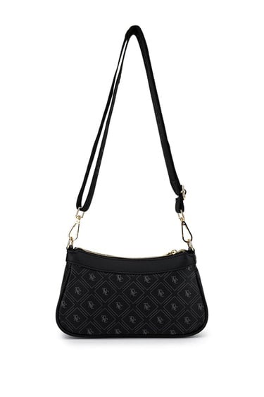  Tamer Tanca Kadın Suni Deri Siyah Desen Postacı Çanta