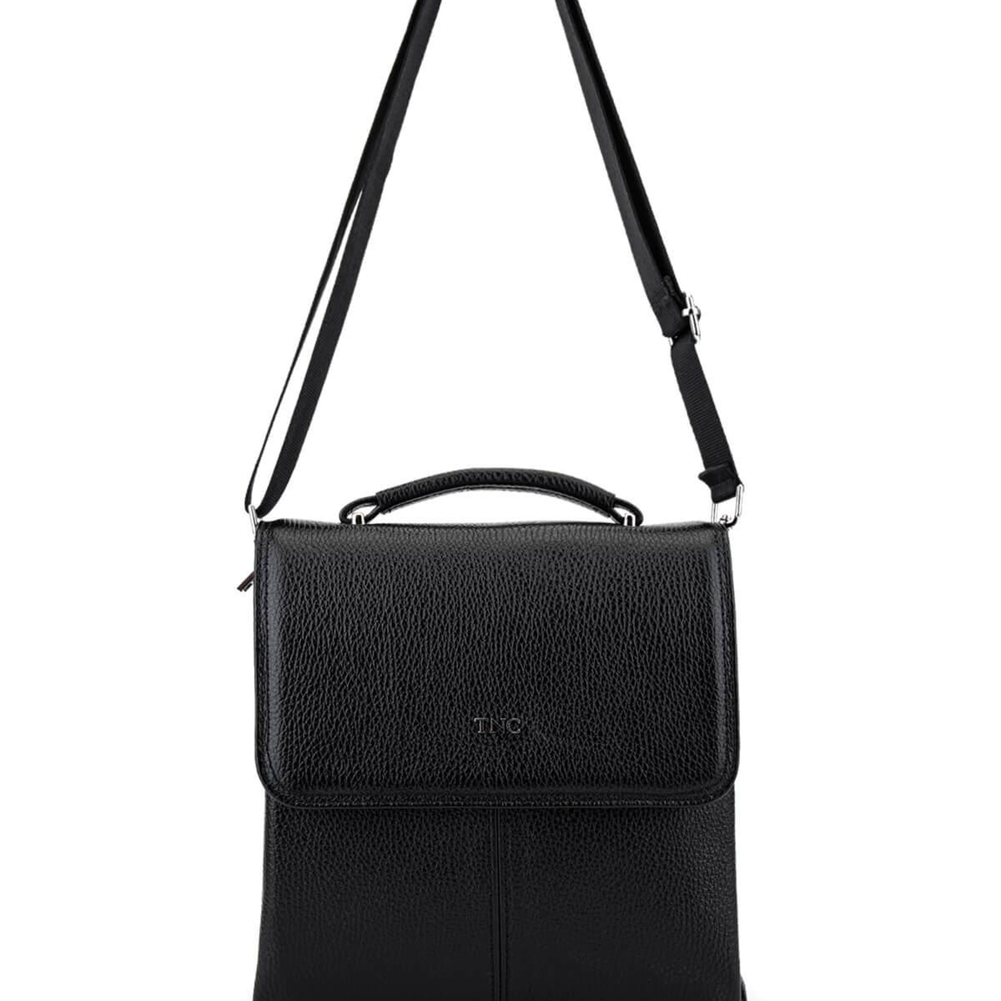 Tamer Tanca Erkek Hakiki Deri Siyah Postacı Çanta