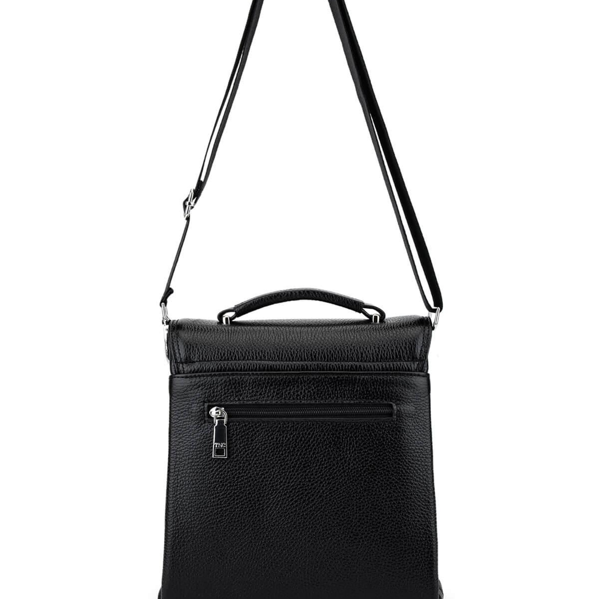 Tamer Tanca Erkek Hakiki Deri Siyah Postacı Çanta