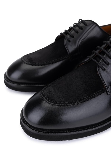  Tamer Tanca Erkek Hakiki Deri Siyah Klasik Ayakkabı