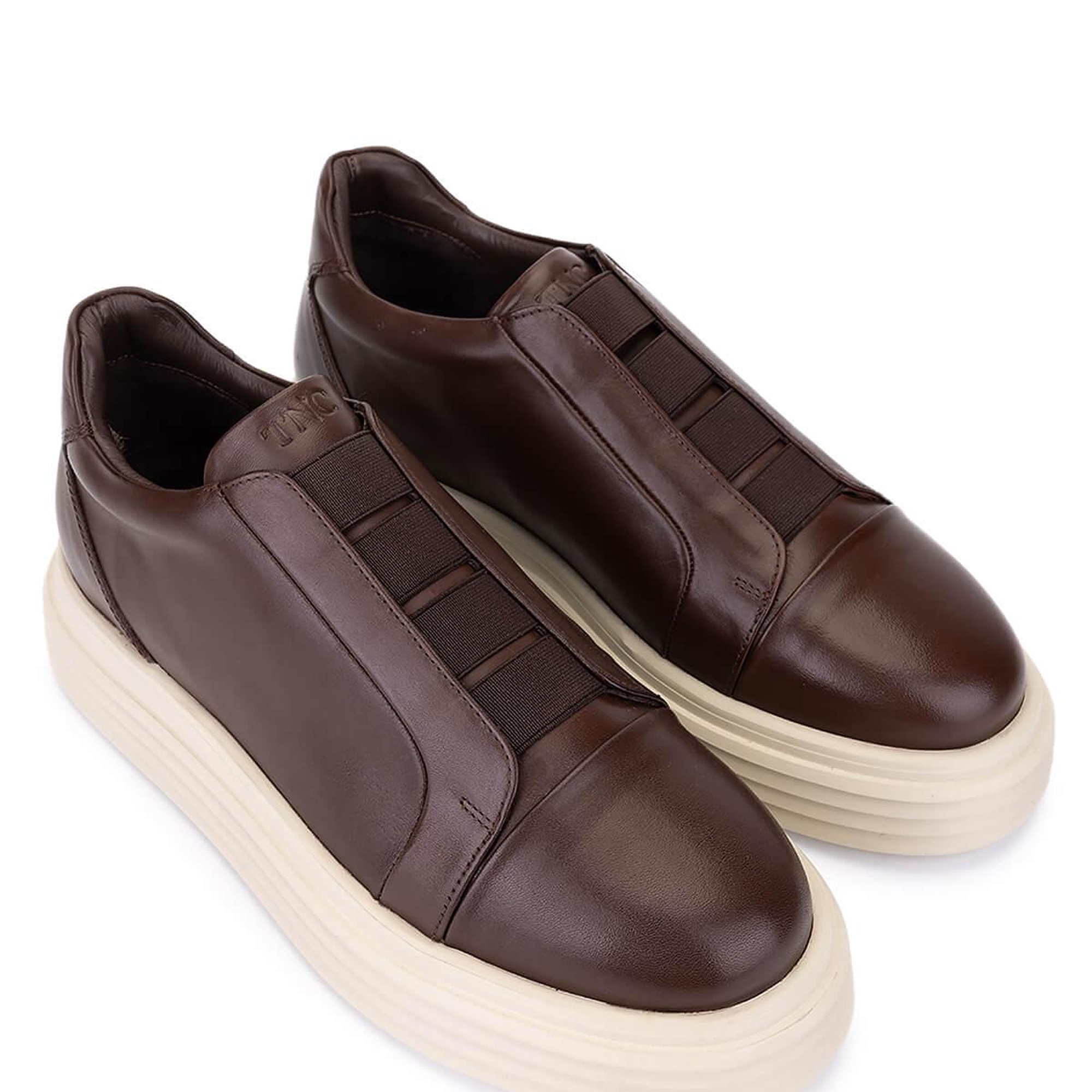 Tamer Tanca Erkek Hakiki Deri Kahverengi Sneakers & Spor Ayakkabı